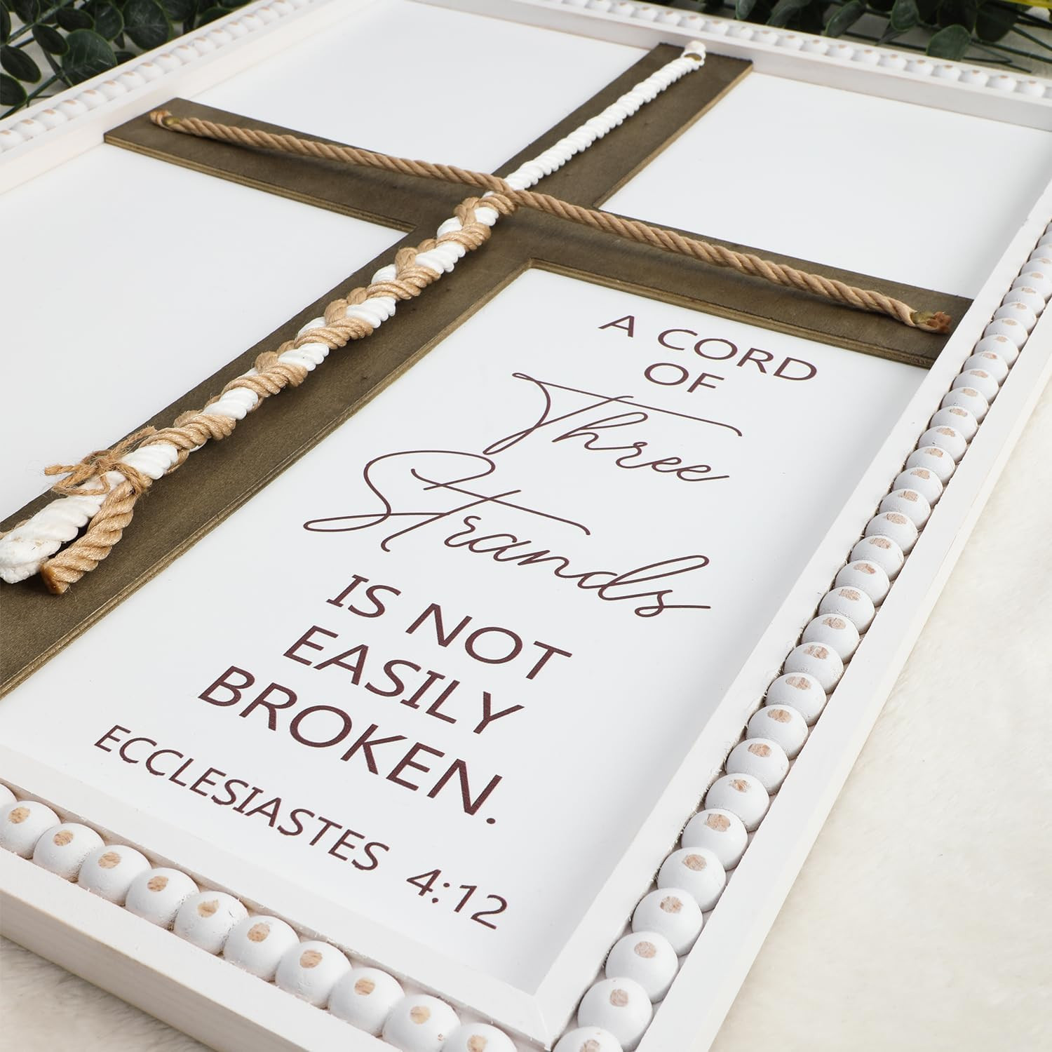 Three Strands Cord Wedding Unity Sign, Cross to Braid or Tie God’S Knot – a Cord