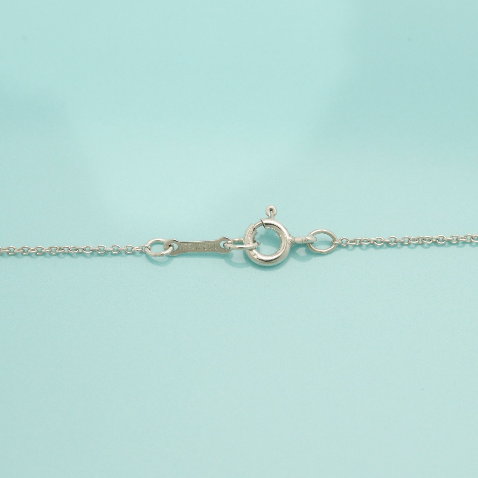 Tiffany & Co. Elsa Peretti Large 19mm Bean Pendant Necklace 17.7″ Silver 925