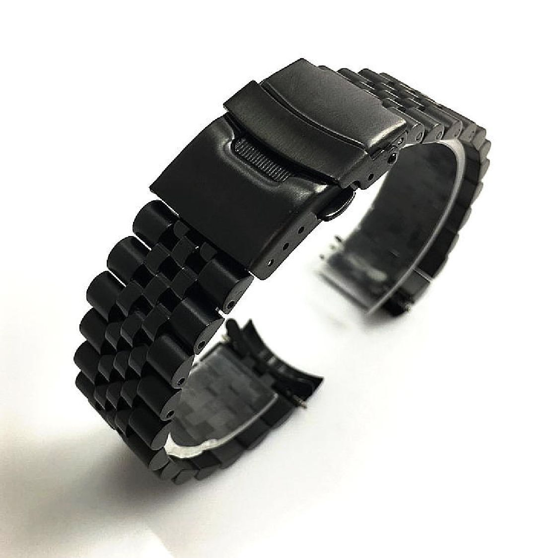 Steel & Leather Black Replacement Watch Band For Seiko SRPD79 4R36-07G0 SRPD79K1