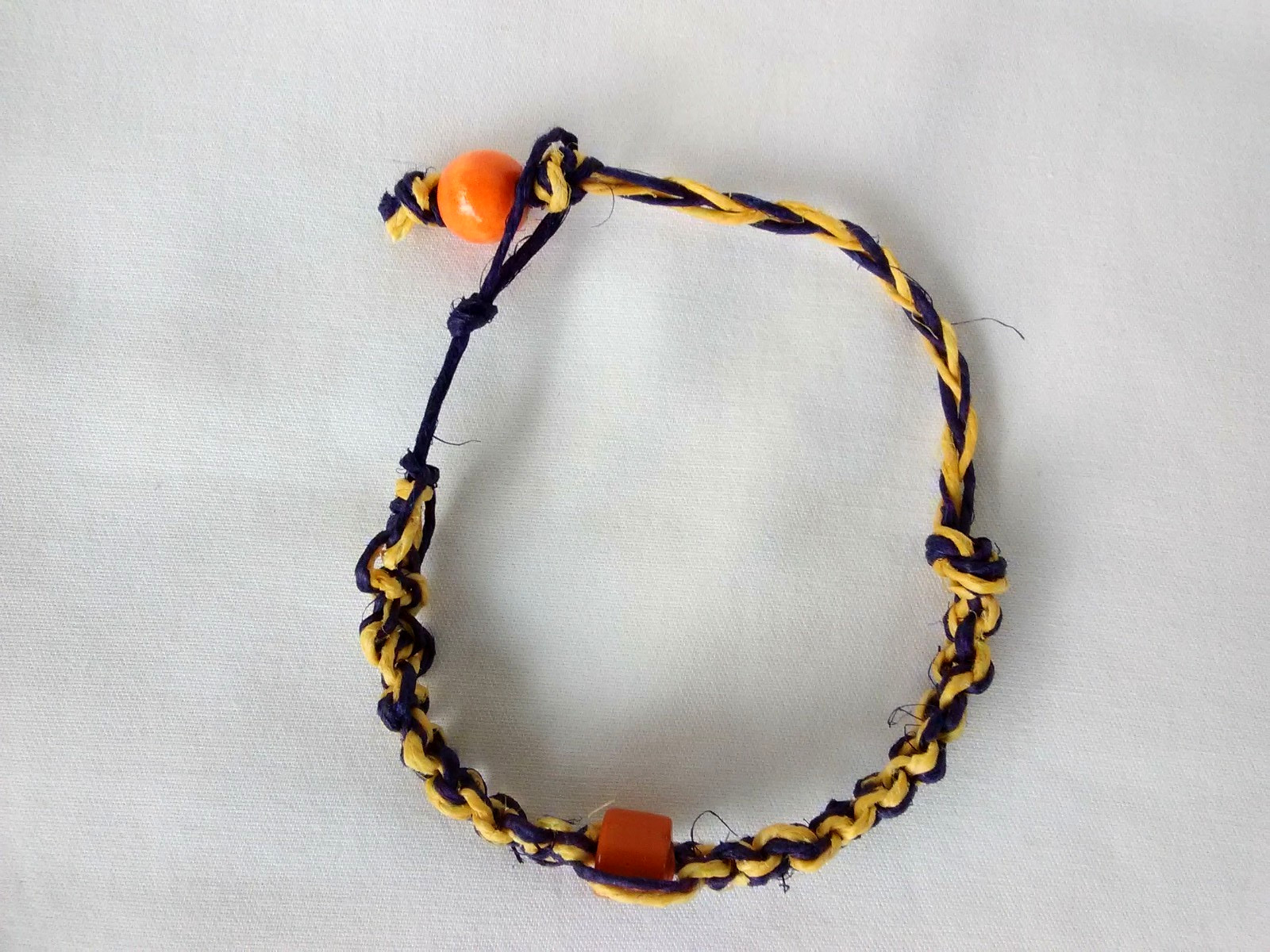 Anklet Natural Macrame Braided Hemp Adj Unisex 10.5″ Boho Chic US Seller New