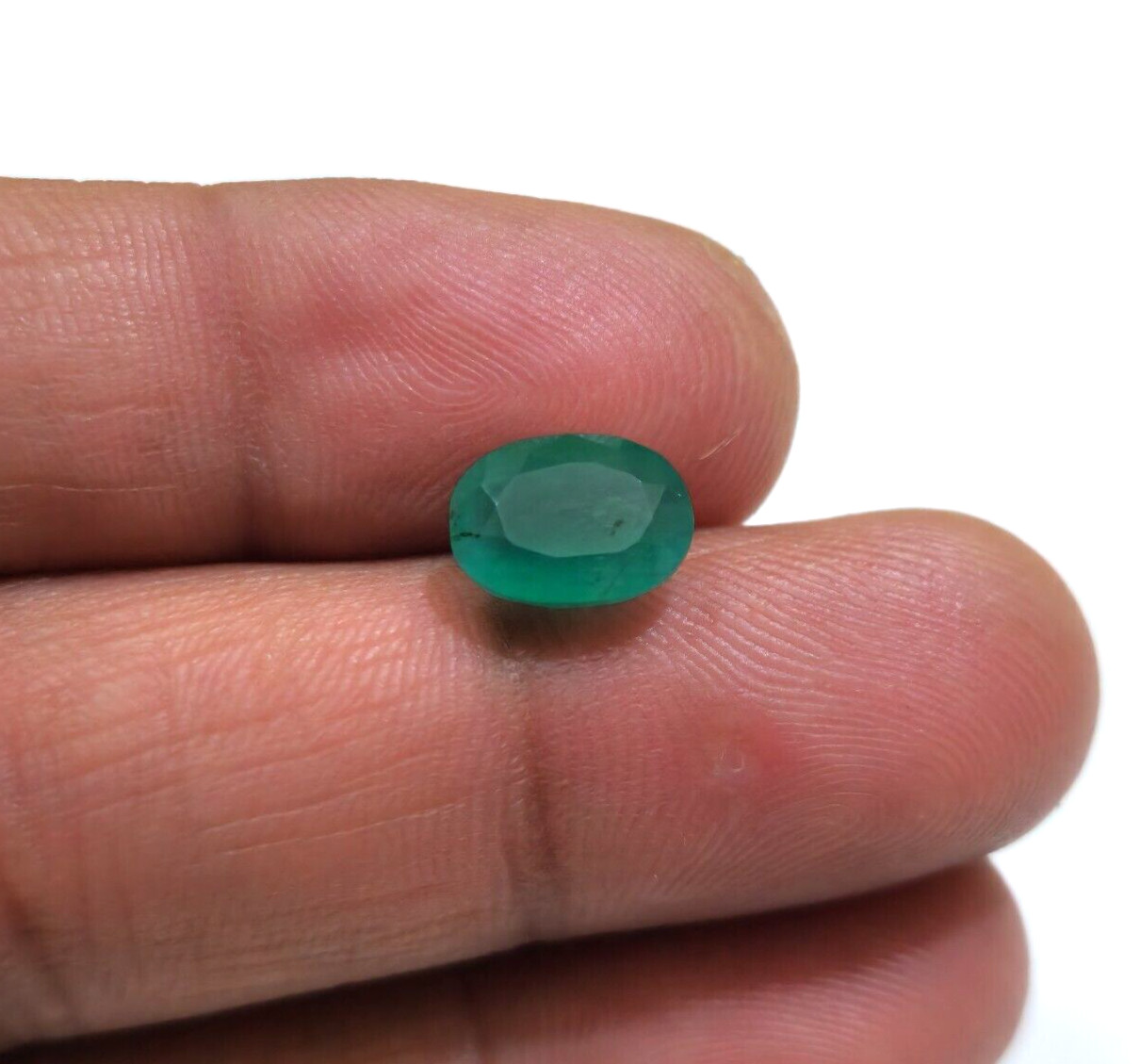 Stunning Zambia Green Emerald 3.10 Crt Oval Shape Unique Faceted Loose Gemstone