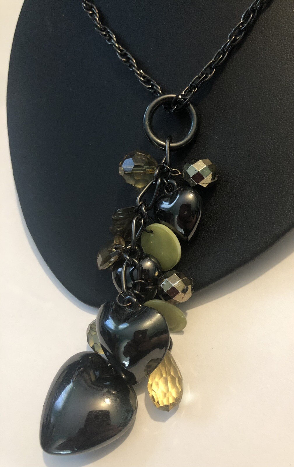 Contemporary Chain & Pendant Heart Necklace Fashion Jewelry