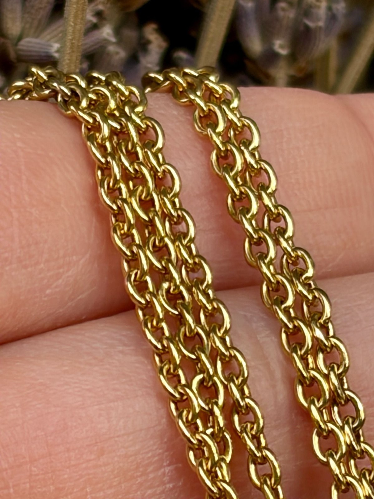 14K Yellow Gold Vintage Long Cable chain