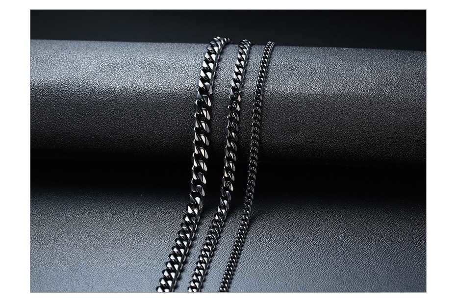Cuban Chain Necklace for Men Women Basic Punk Stainless Steel Curb Link