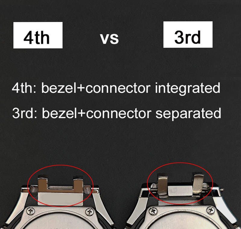 For Casioak GA2100/2110 Mod Kit 4rd Gen Royal Oak Metal Bezel Case Rubber Strap