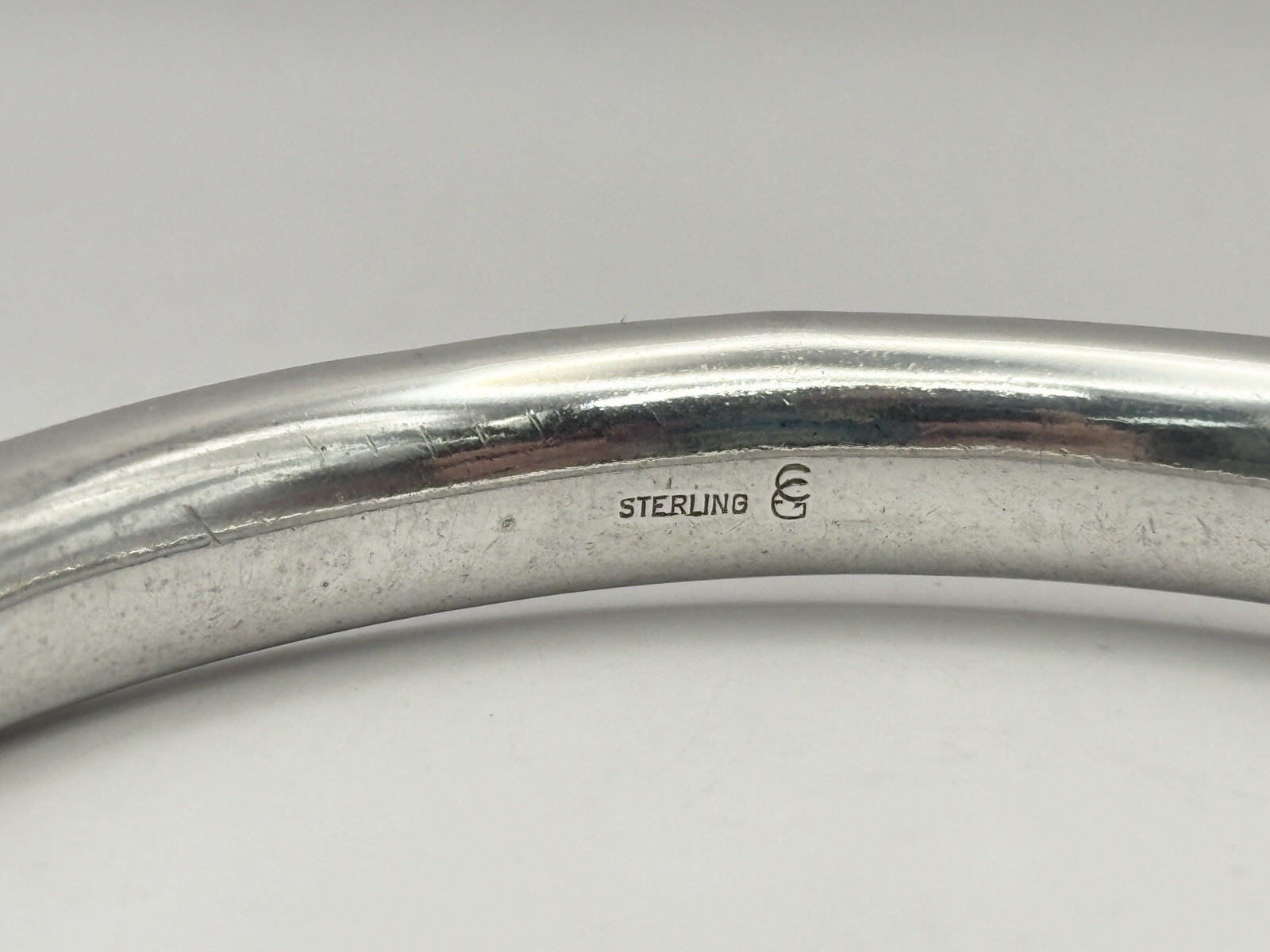 CEG Sterling Silver Channel Bracelet Bangle 925 Over 12 Grams