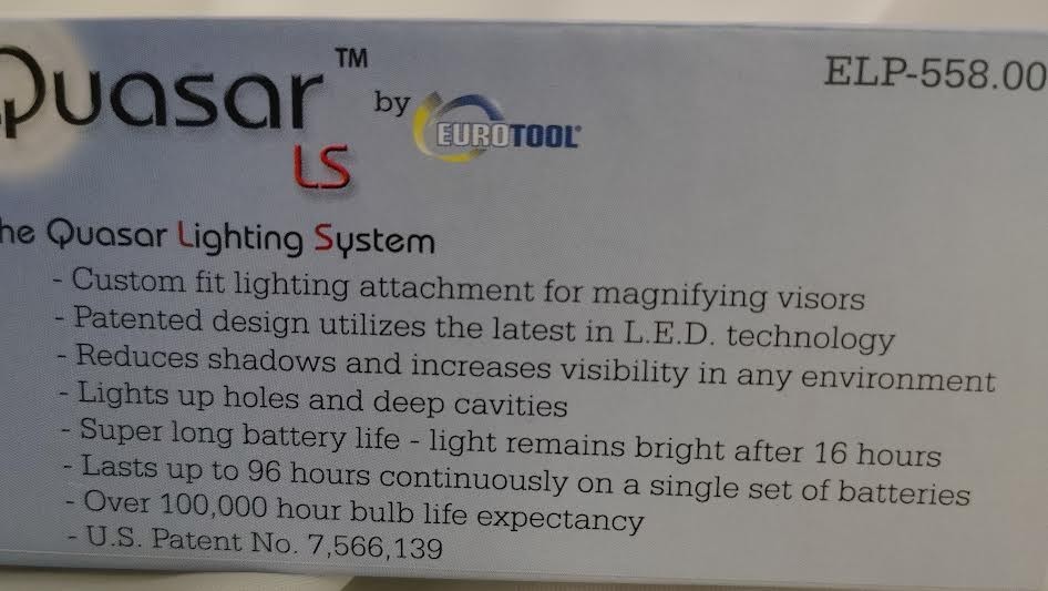 QUASAR LED LIGHTING SYSTEM ELP-558.00 for DONEGAN OPTIVISOR VISOR 6 LED LIGHTS