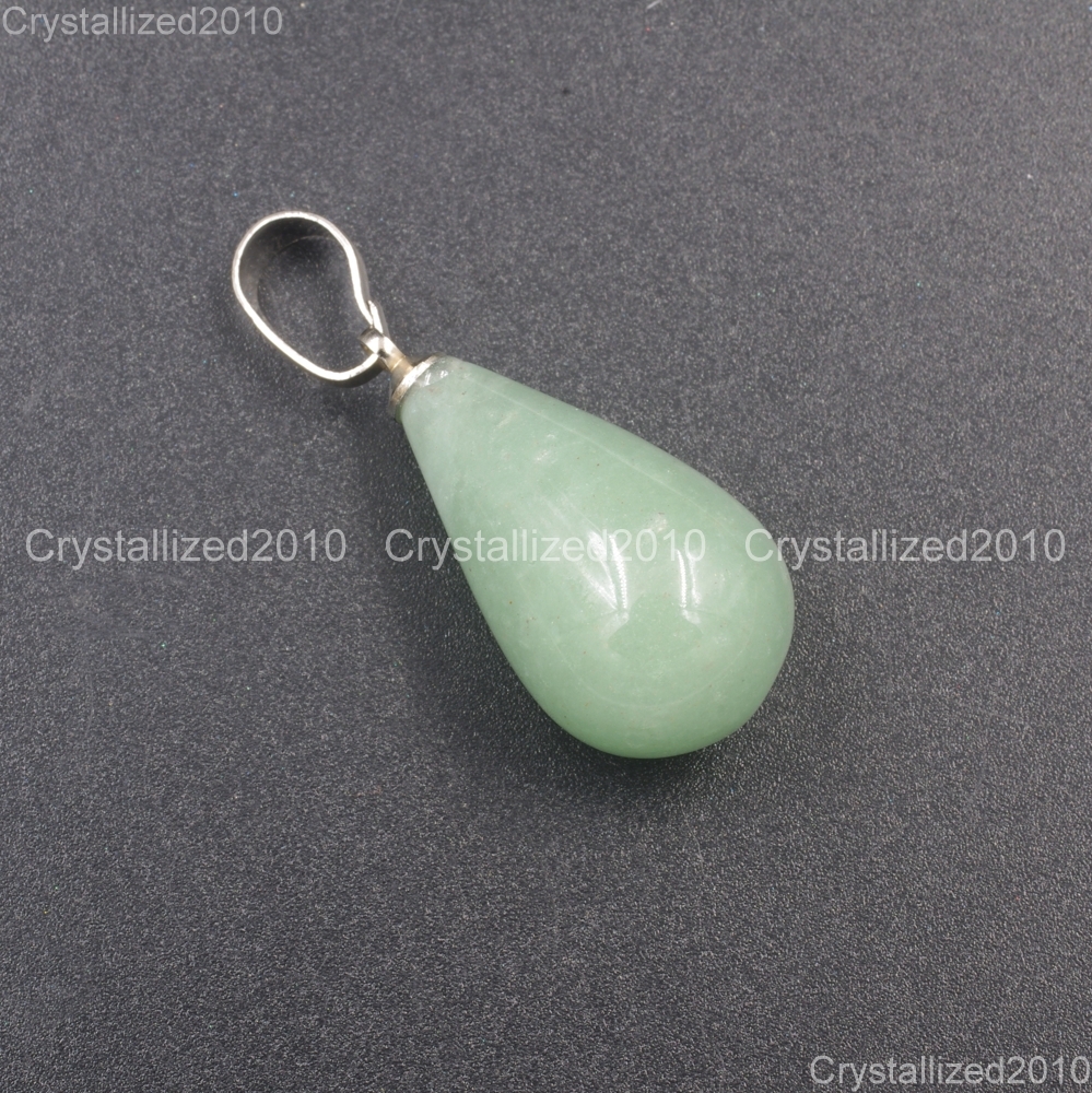 Natural Gemstones Drop Raindrop Reiki Chakra Healing Pendant Beads Assorted