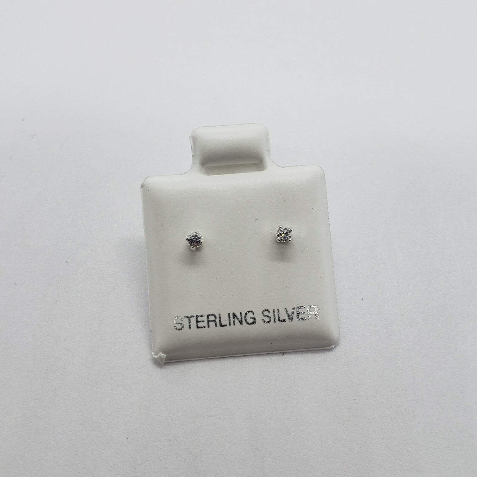 Tiny Sterling Silver Cubic Zirconia Stud Earrings Cartilage Nose Studs 2mm-4mm