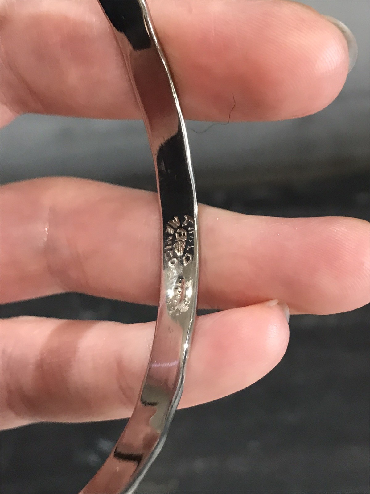 Vintage Silver 900 Marked Signed TAXCO Heavy Bangle Bracelet 15.0 g