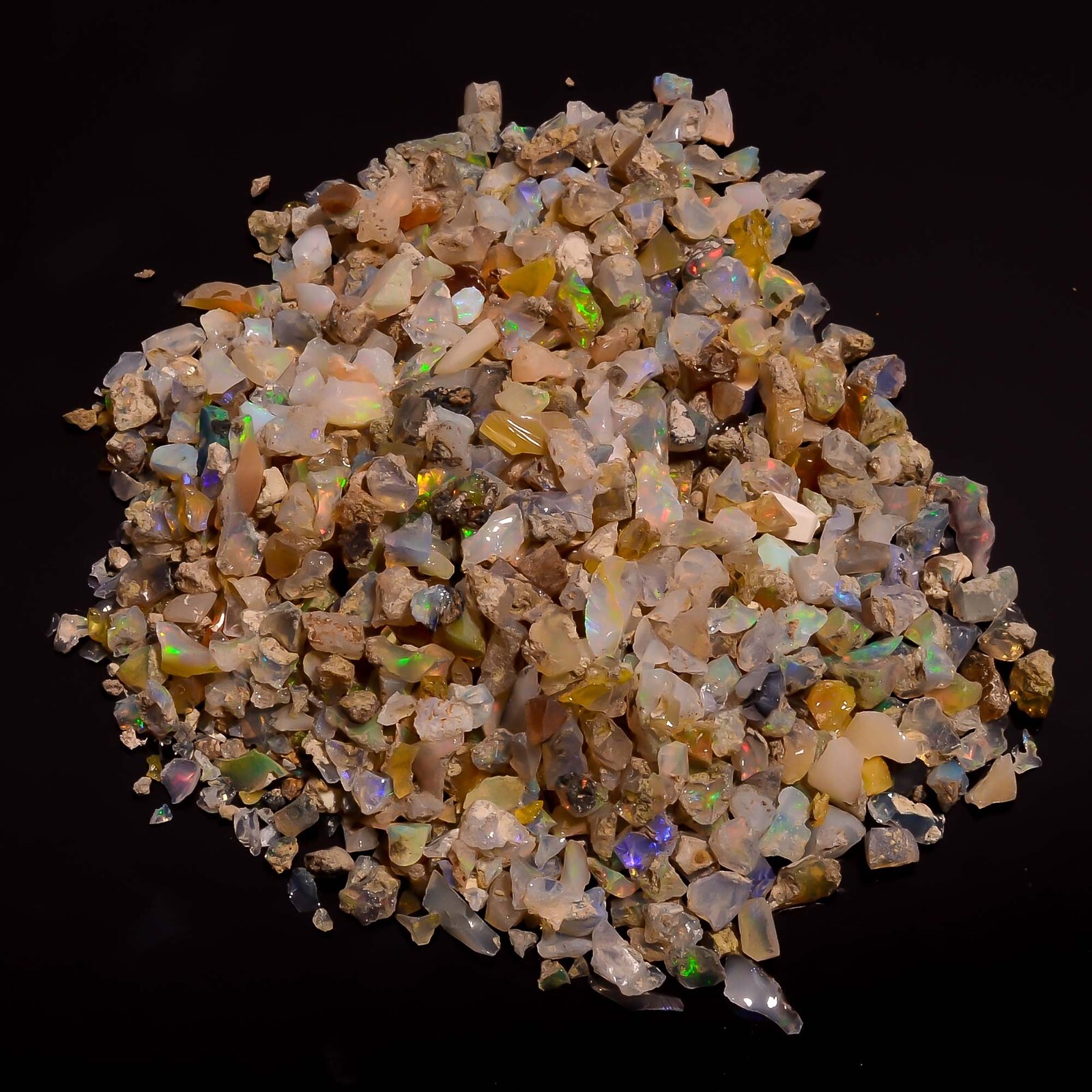 Welo Fire White Ethiopian Opal Fancy Rough Loose Gemstone 104.5 Ct Lot 3X2 6X4mm