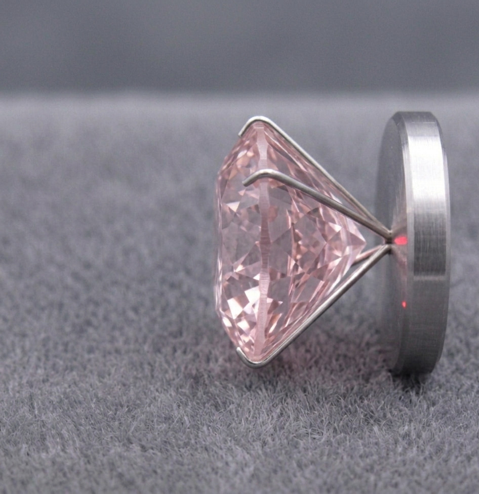 2.00 Ct Fancy Pink Lab Grown Diamond Round Portuguese Cut Loose Gemstone