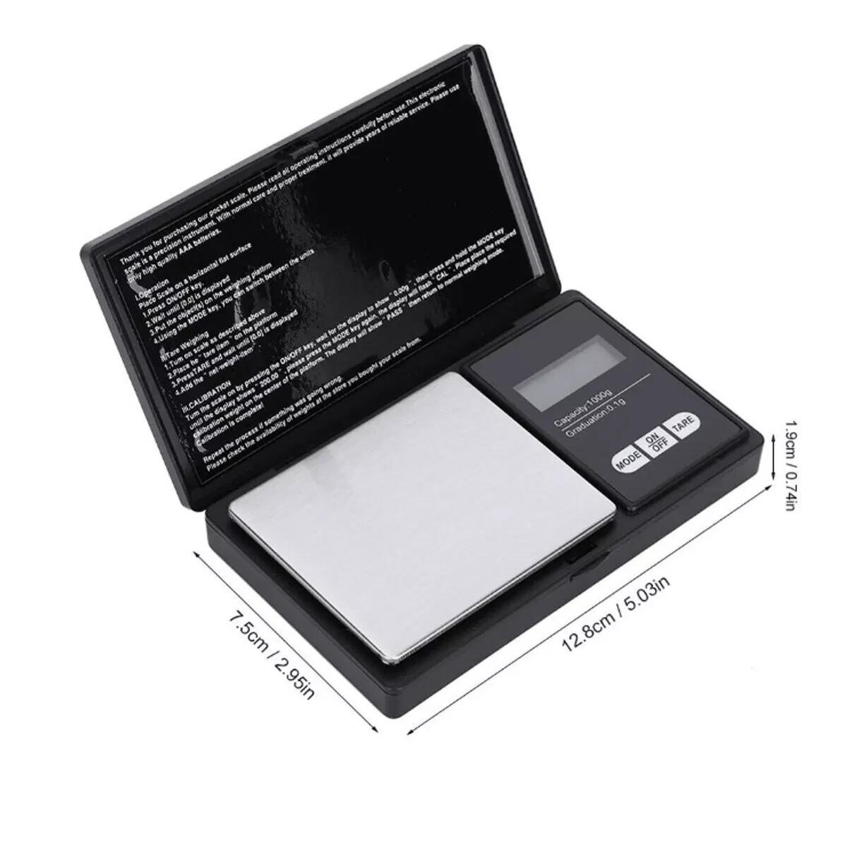 Pocket 1000g x 0.1g Digital Jewelry Gold Coin Gram Balance Weight Precise Scale