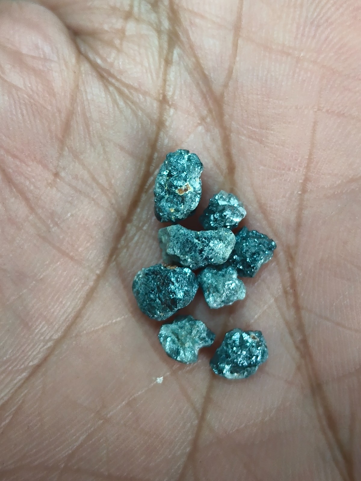 8.00 ct Lot 5.00-7.00 mm Natural Opaque Black Uncut Raw Rough Loose Diamond