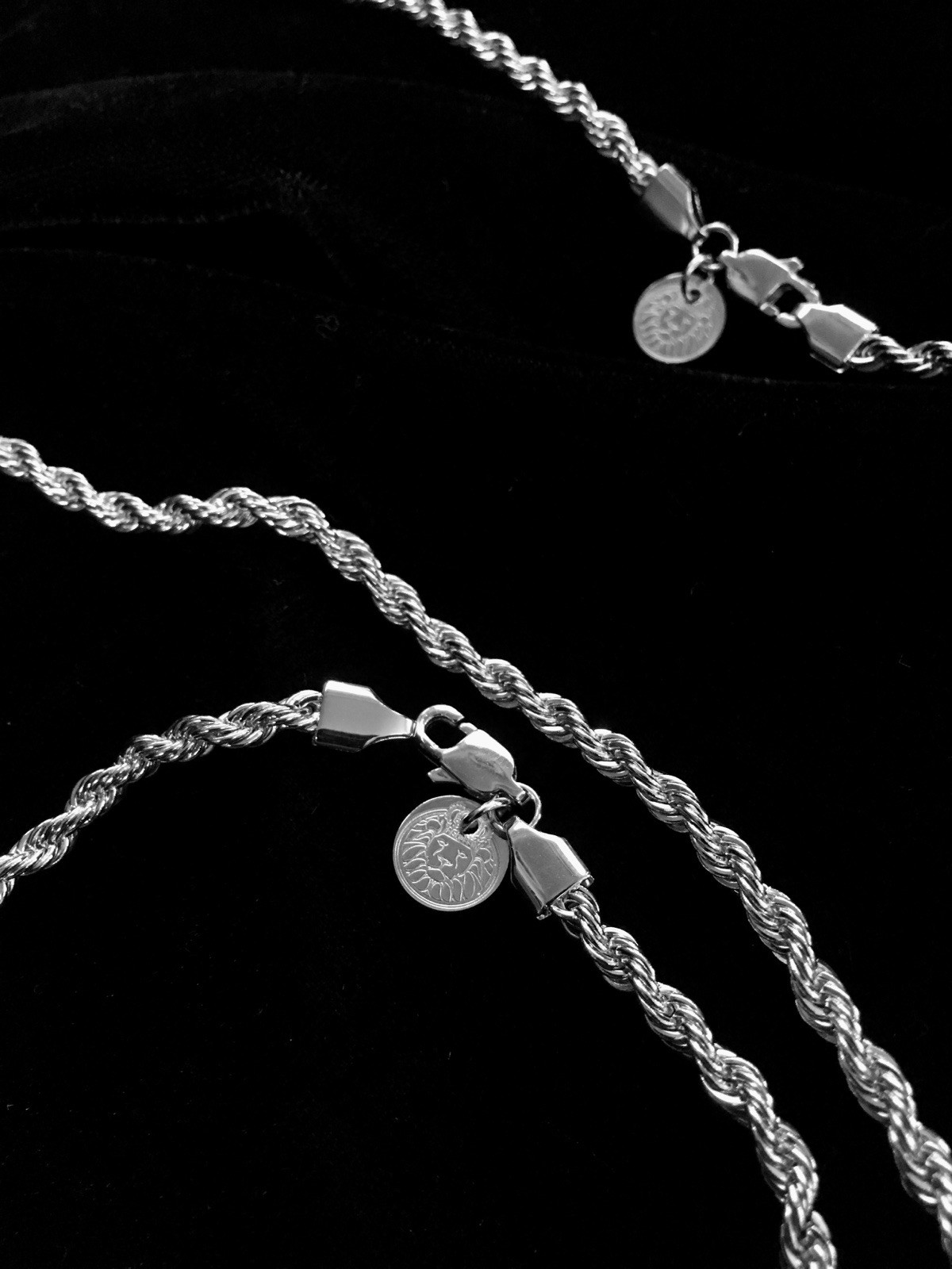 18K WHITE GOLD Men Women 4MM ROPE CHAIN 30” MADE IN ITALY *LIFETIME WARRANTY*