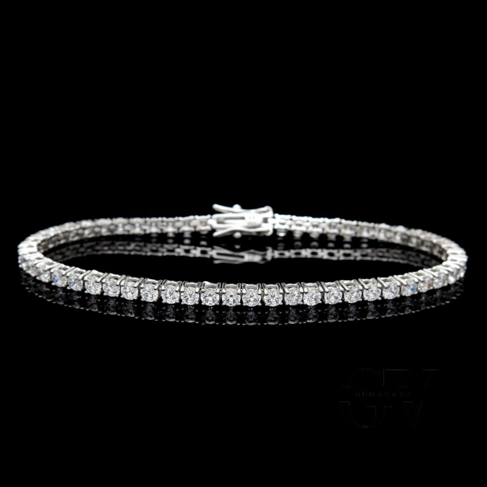 Tennis Wedding Bracelet 7′ Inch Long 7.00 Carat Round Cut Solid 14K White Gold