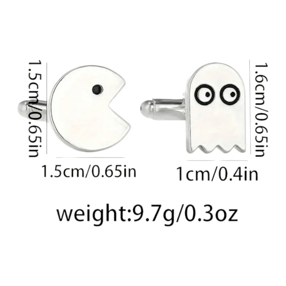 Pac-Man Cufflinks Game Over Ghost Video Game Arcade Iconic 80s Formal Tux Prom