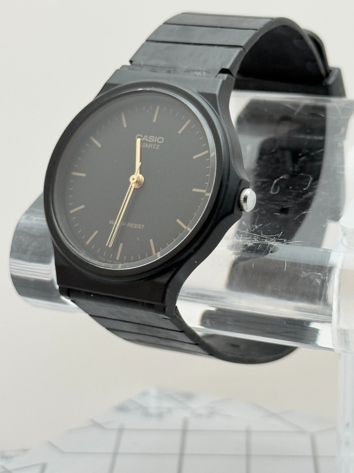 Casio MQ-24 35mm Quartz Black Gold-Tone Dial Vintage Minimalist Watch