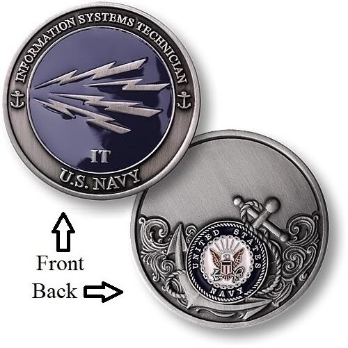 IT = Information Systems Technician ~ Seaman ~ U.S. Navy Challenge Coins