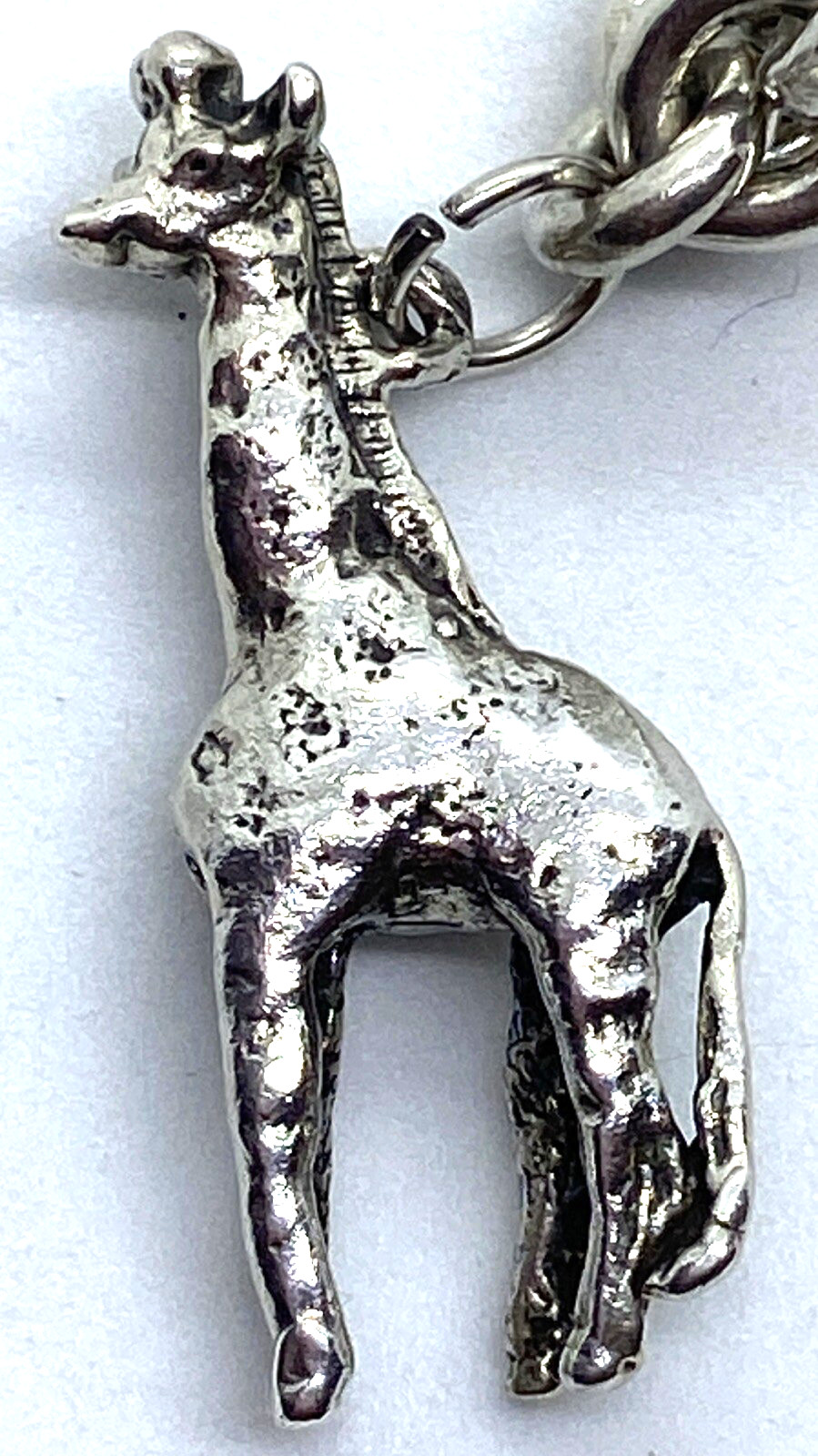 RARE SUSAN CUMMINGS STERLING SILVER (5) AFRICAN ANIMALS MBUGANI CHARM BRACELET