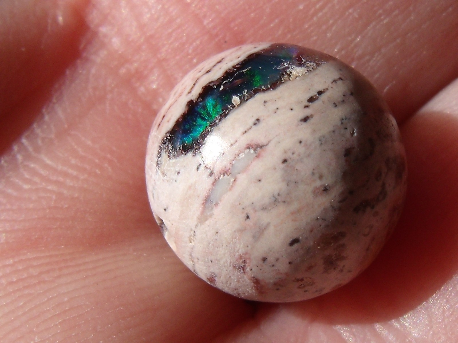 7.71 Ct. Mexican Cantera fire opal bead