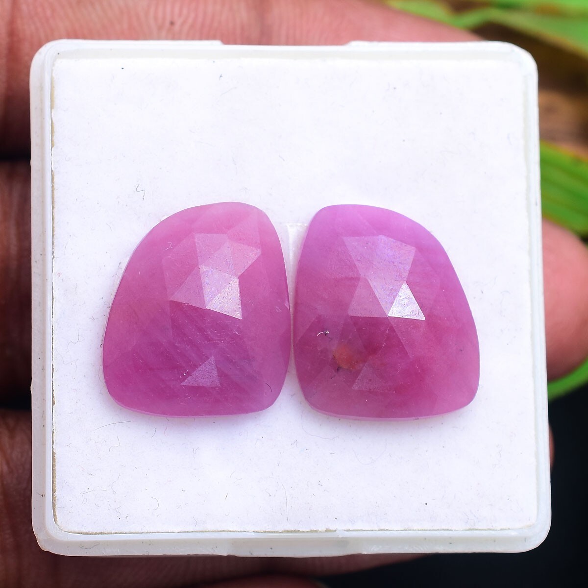 28.00 Cts Natural Untreated Ruby Pair Checker Cut Loose Gemstones Wholesale Lot