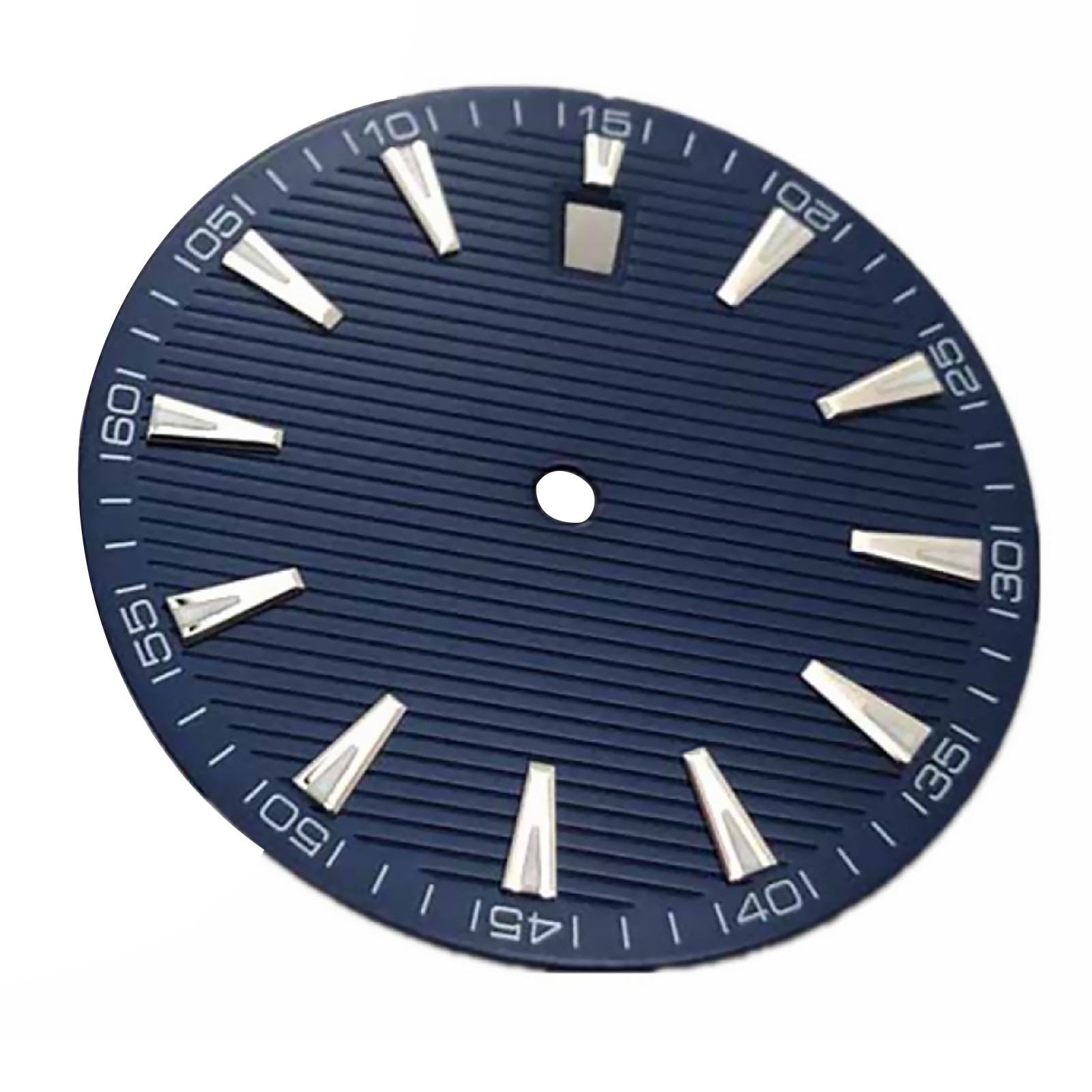 33.5mm Blue Watch Dial Face Plate Date @3 For NH35/NH35A Movement Replacement J