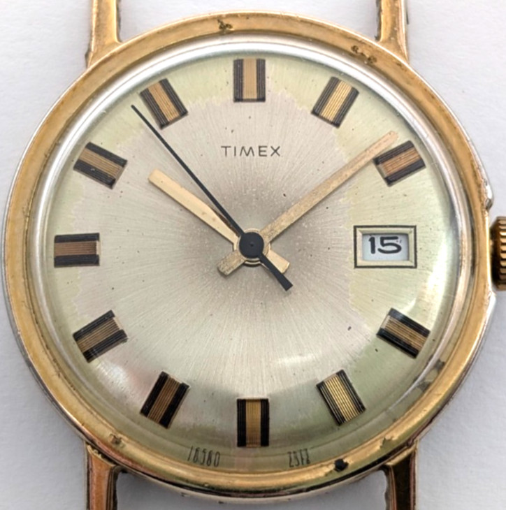 1972 TIMEX Mercury Calendar 16560 2572 Vintage 32mm Watch Movement PARTS REPAIR