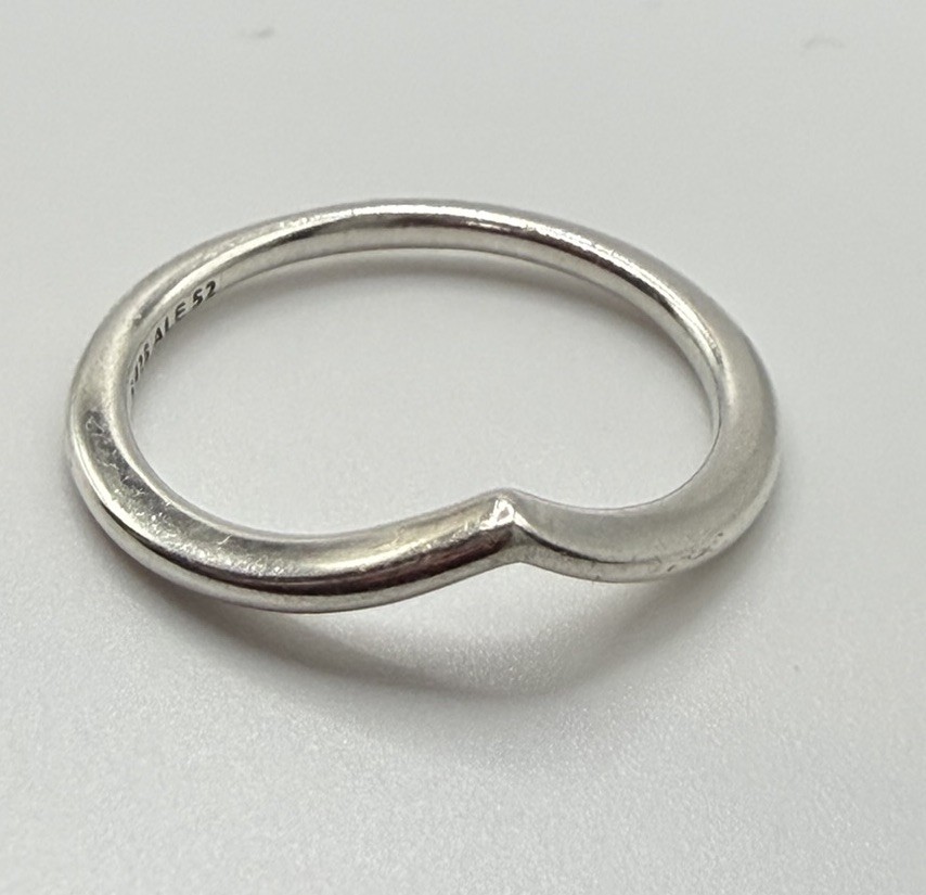 PANDORA Sterling Silver 925 Band Ring Size 52 Signed MPN B1 No Stone