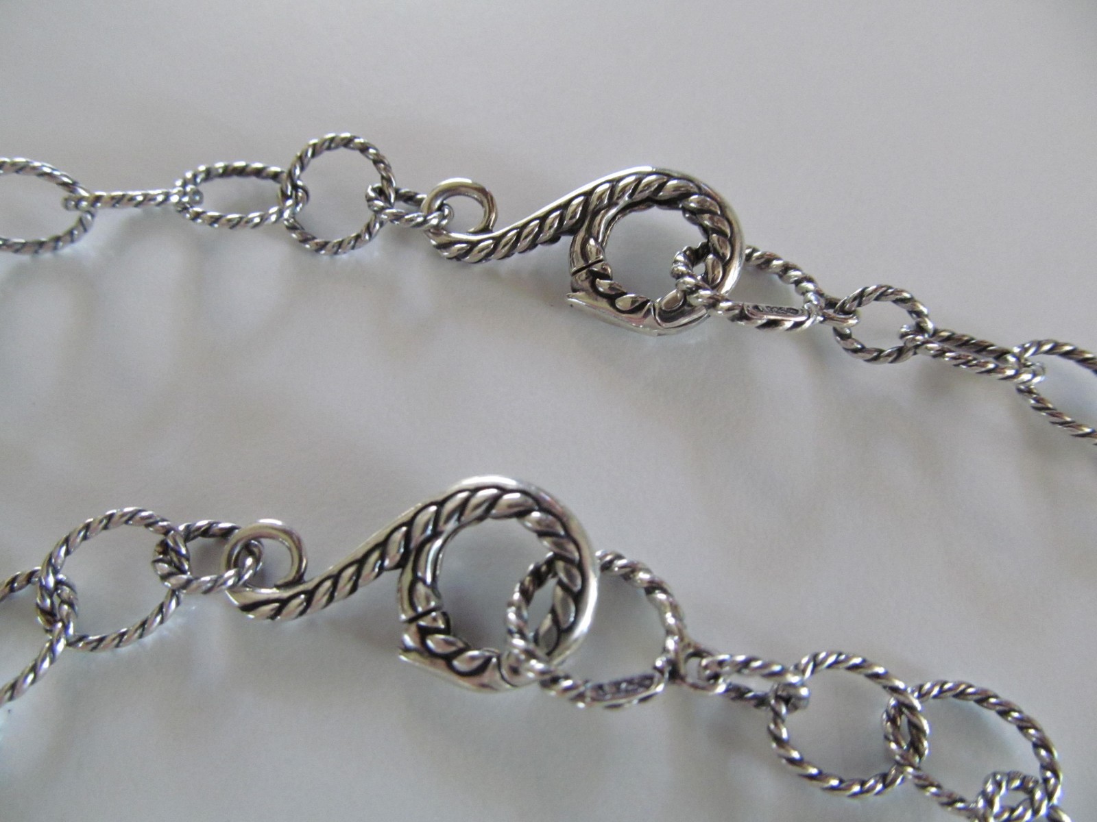 Carolyn Pollack Sterling Silver Scroll Link 24” Necklace & 8” Bracelet Set 40.g