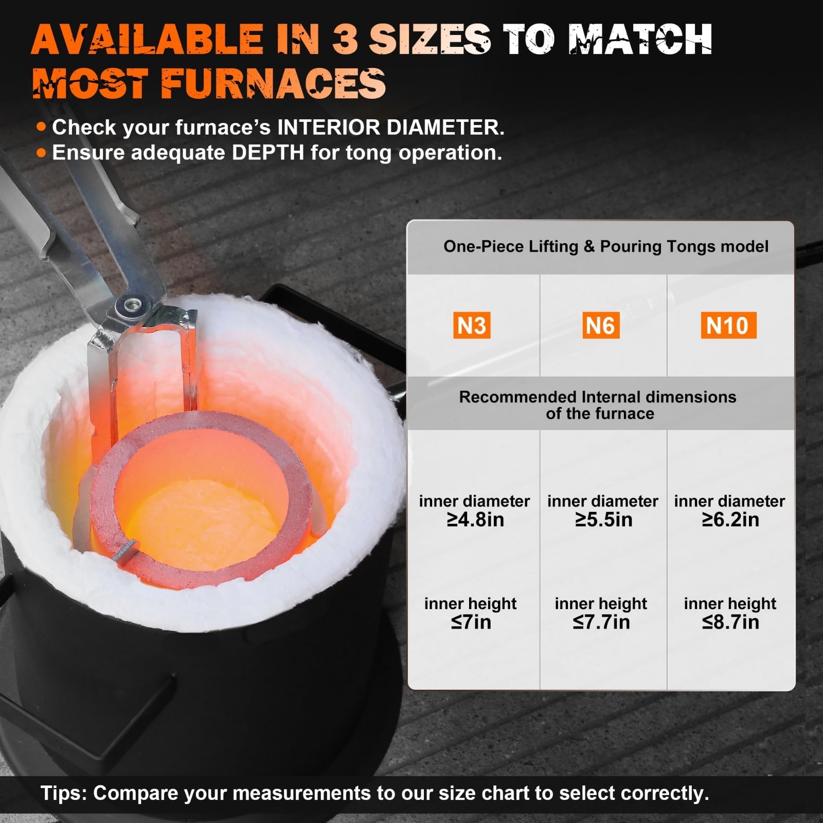 10kg Crucible Tongs Set for Metal Melting & Pouring, Graphite Mold & Gloves, Cas
