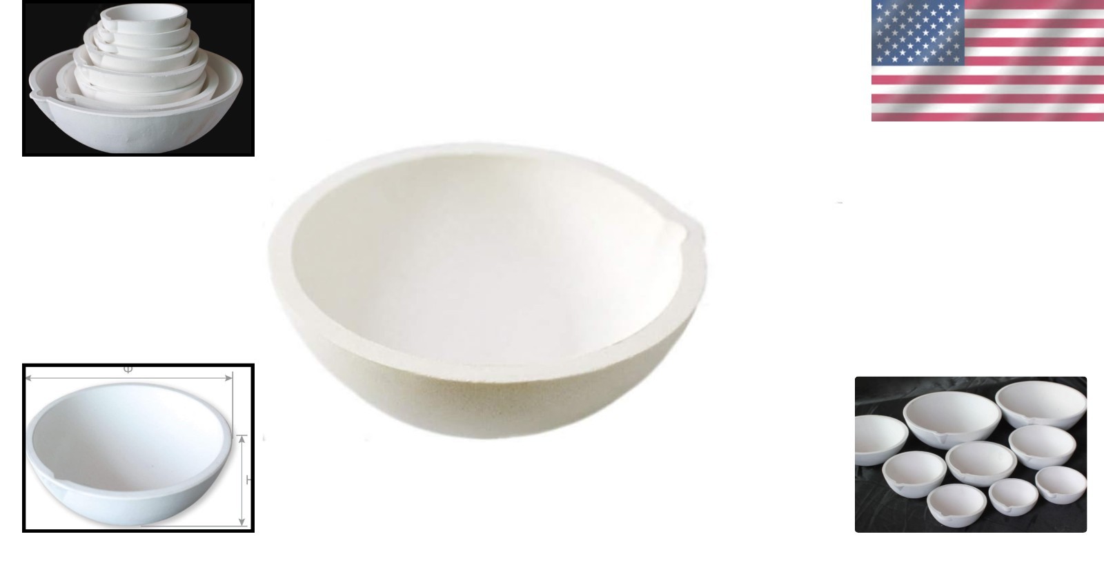 Versatile 250g White Ceramic Bowl – Ideal for Jewelry Making & Food Prep