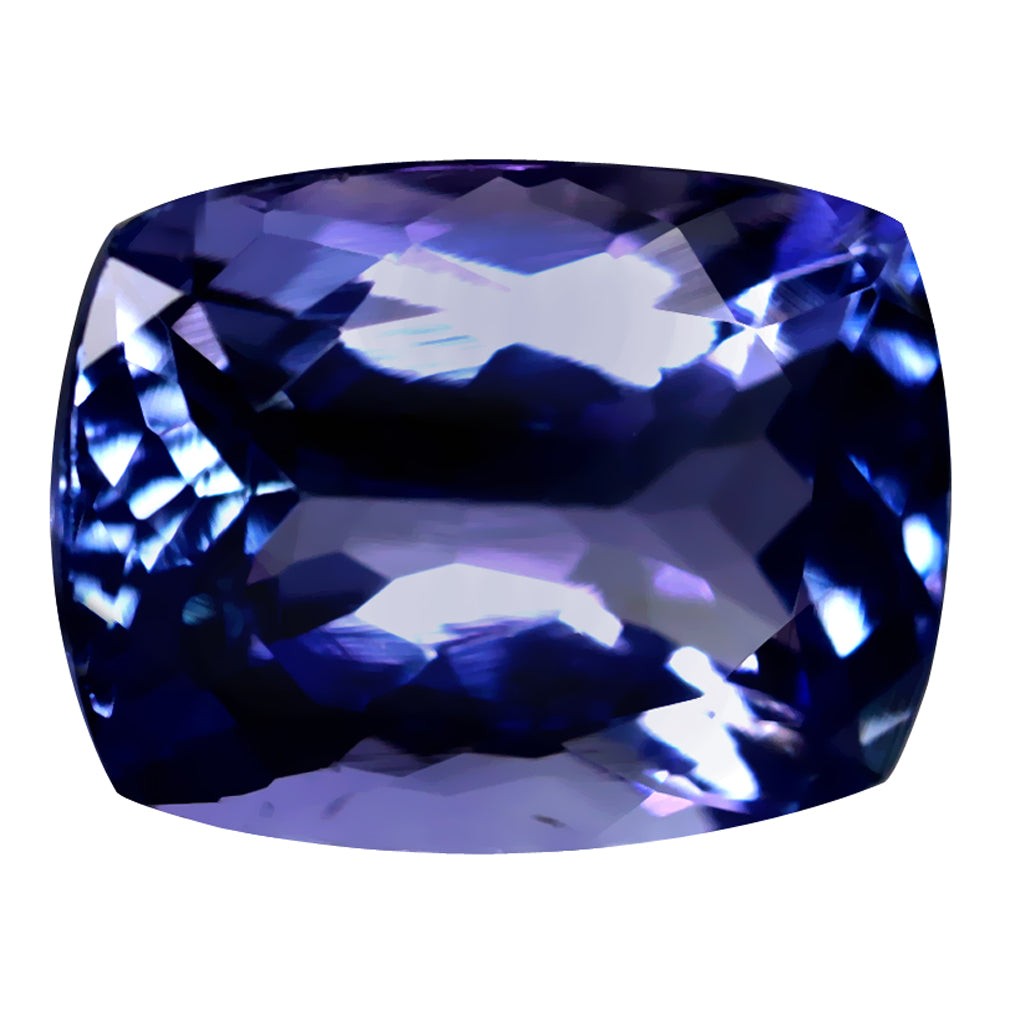 2.45 ct Shimmering Cushion(9.13 x 6.88 mm)Tanzania Bluish Violet Tanzanite Stone