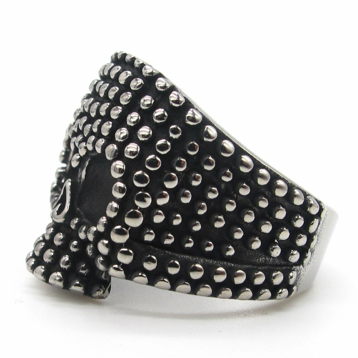 MENDEL Gothic Mens Black Biker Punk Skull Ring For Men Size 7 8 9 10 11 12 13 15
