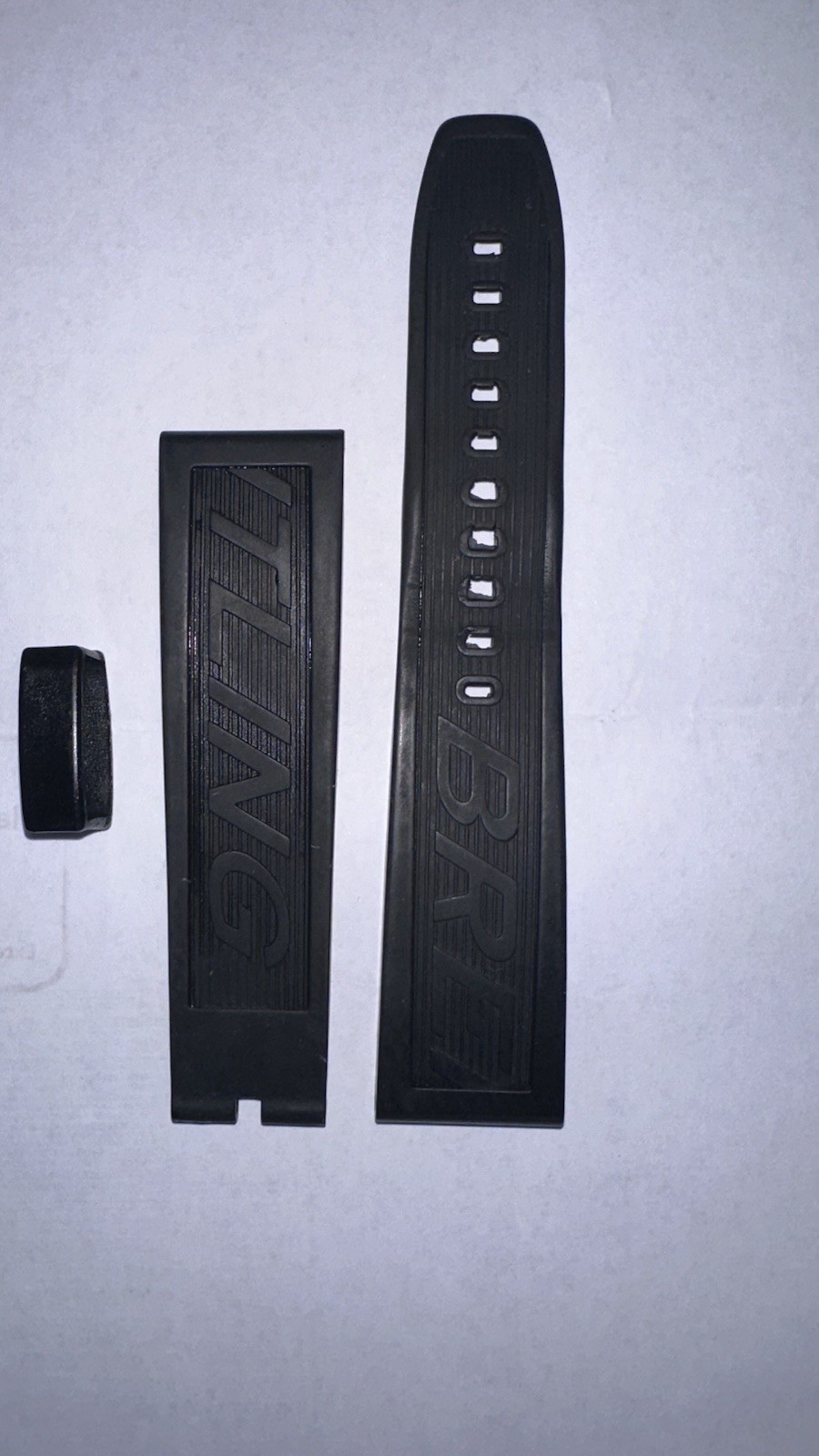 Breit ling Rubber Watch Strap Black 24-20mm – Sport / Diver Style