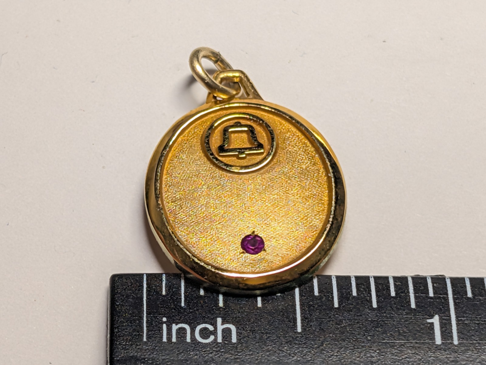 VINTAGE BELL SYSTEMS GOLD FILLED CHARM SIGNED LGB 1/5 10K WEIGHS 3.5 GRAMS