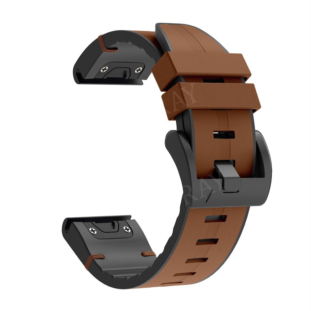 Silicone Leather Band Strap For Garmin Watch Fenix 8 E 7X 7 6X 6 5 5X Enduro 3 2