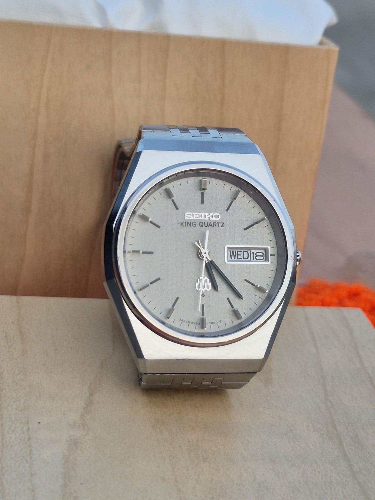 Vintage Seiko King Twin Quartz Watch 9923-7000 Stainless Steel Day Date JDM HAQ