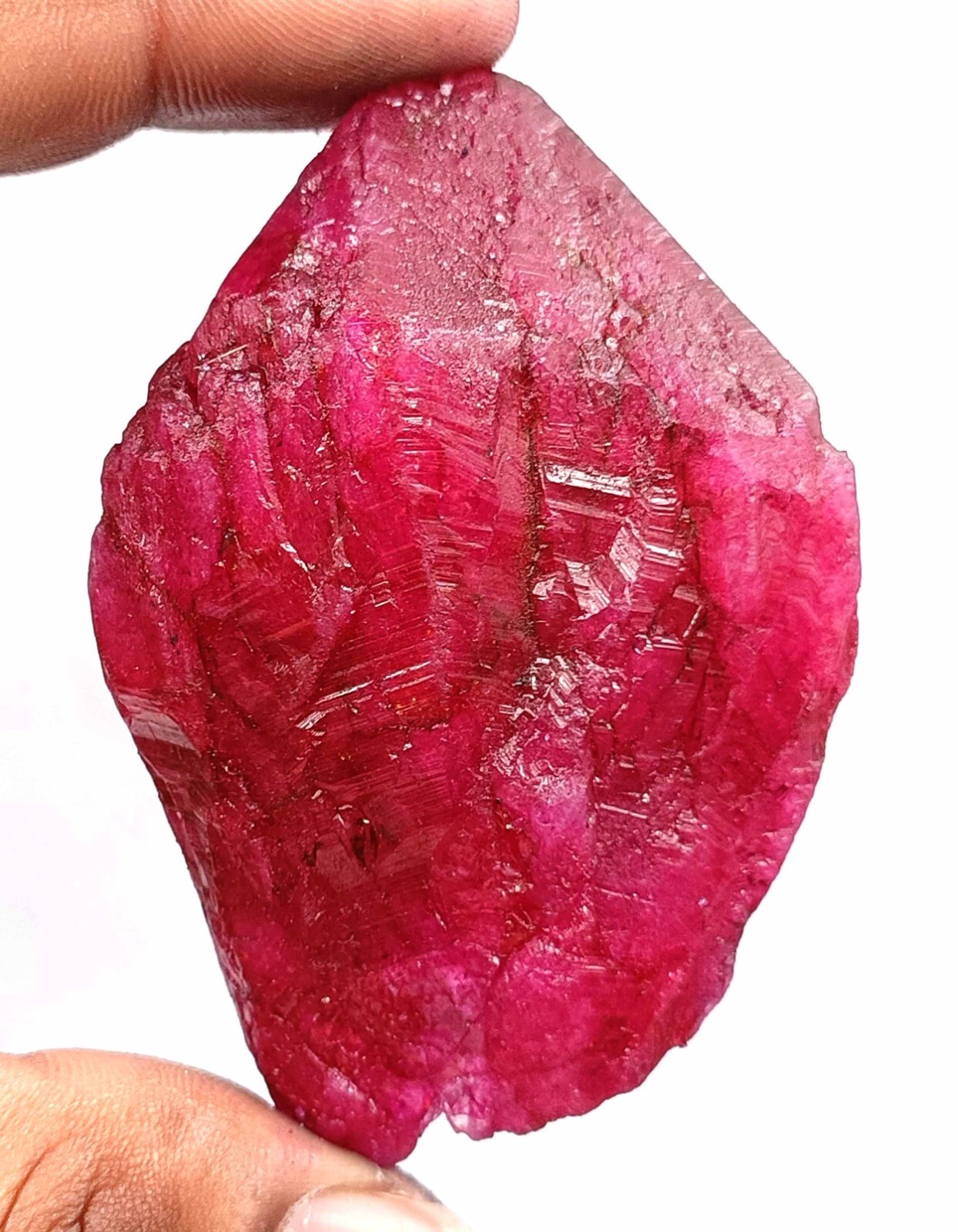DYED 482 CARAT NATURAL RED RUBY EGL CERTIFIED UNCUT ROUGH TRANSLUCENT GEMSTONE