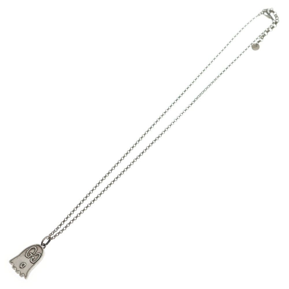 GUCCI Ghost GG Logo Chain Necklace Silver 925 51cm Women’s Box Japan