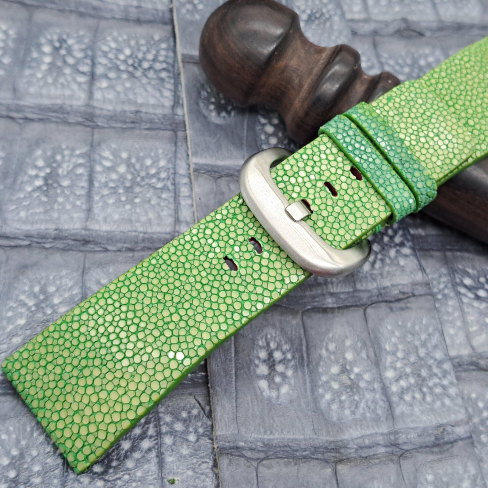 28mm/24mm Stingray Leather Watch Band Bespoke Exotic Leather Minimalist Design