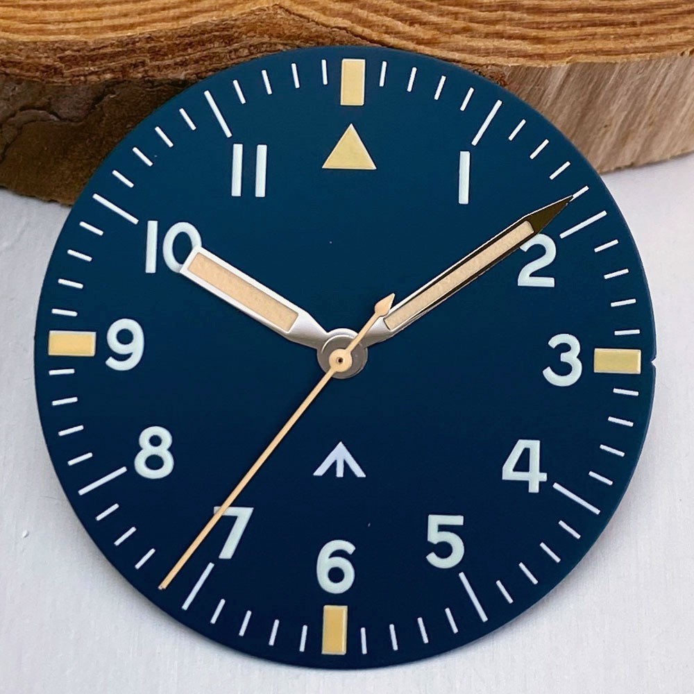 Fit VH31 NH35 NH36 NH38 PT5000 ETA2824 33.5mm Pilot Watch Dial & Hands Luminous