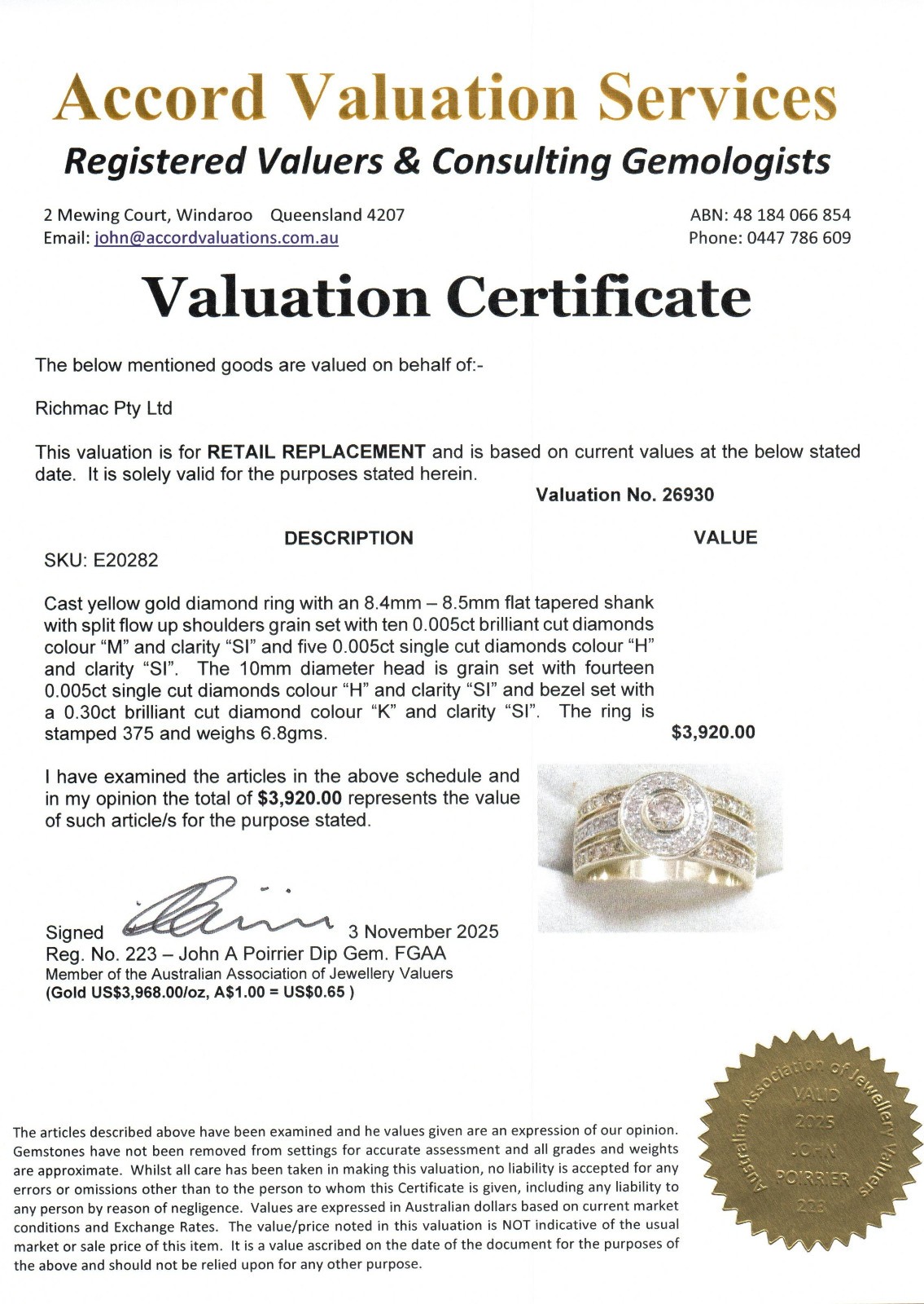 Elegant 9ct Yellow Gold Diamond Ring Multi Cut Shoulders 6.8g Size O