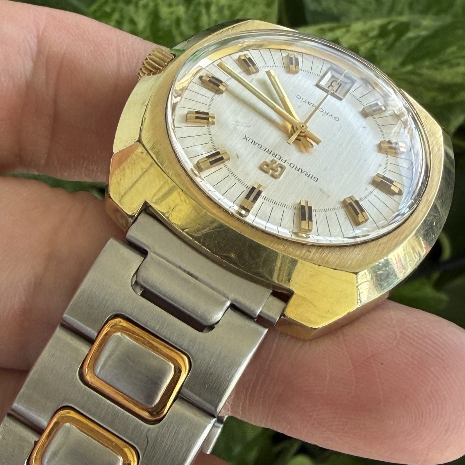 Vintage GIRARD PERREGAUX Gyromatic Date GoldPlated Automatic Men’s 38mm Watch