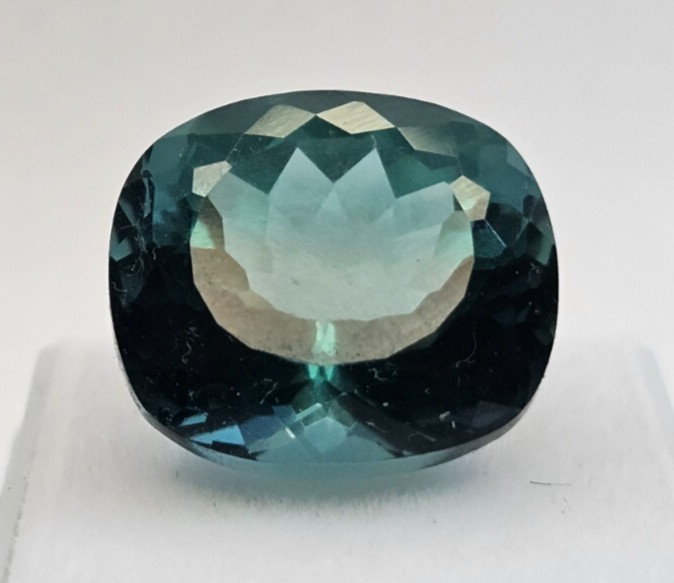 Tourmaline 35+ Ct Teal Blue Cushion Cut Natural Gemstone For Necklace Making