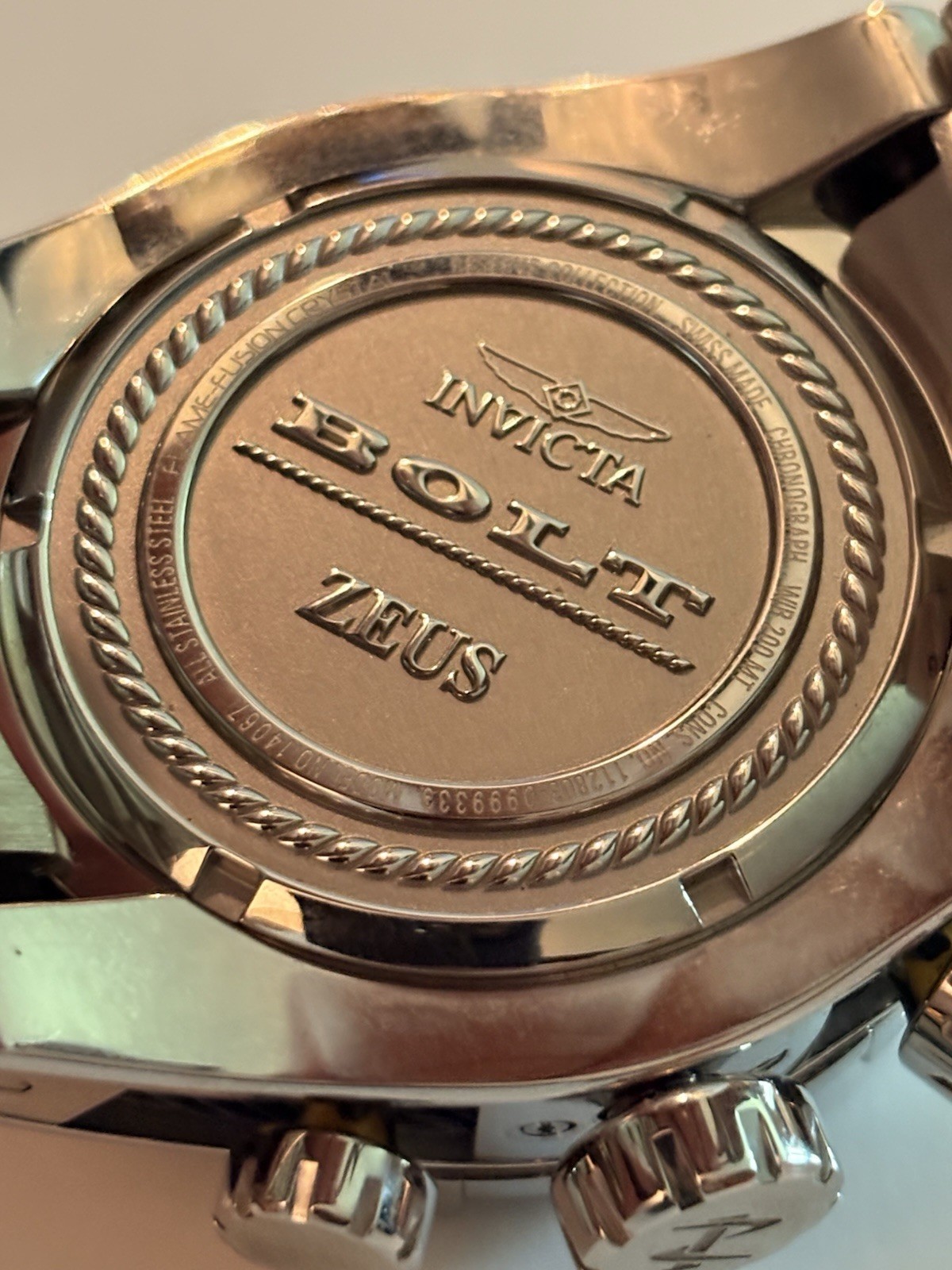 Invicta Men’s Bolt Zeus Reserve Chrono Two-Tone Steel Silver-Tone Dial Stunning