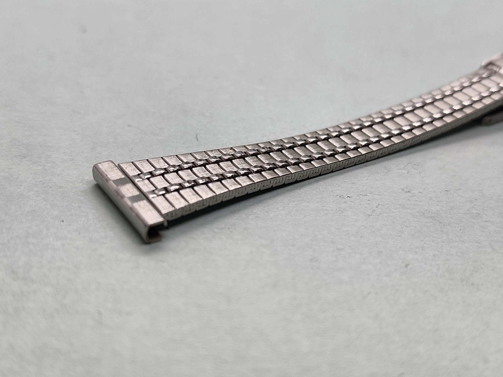 Ladies Vintage NOS 14mm 2 Piece Stainless Sliding Clasp Watch Band
