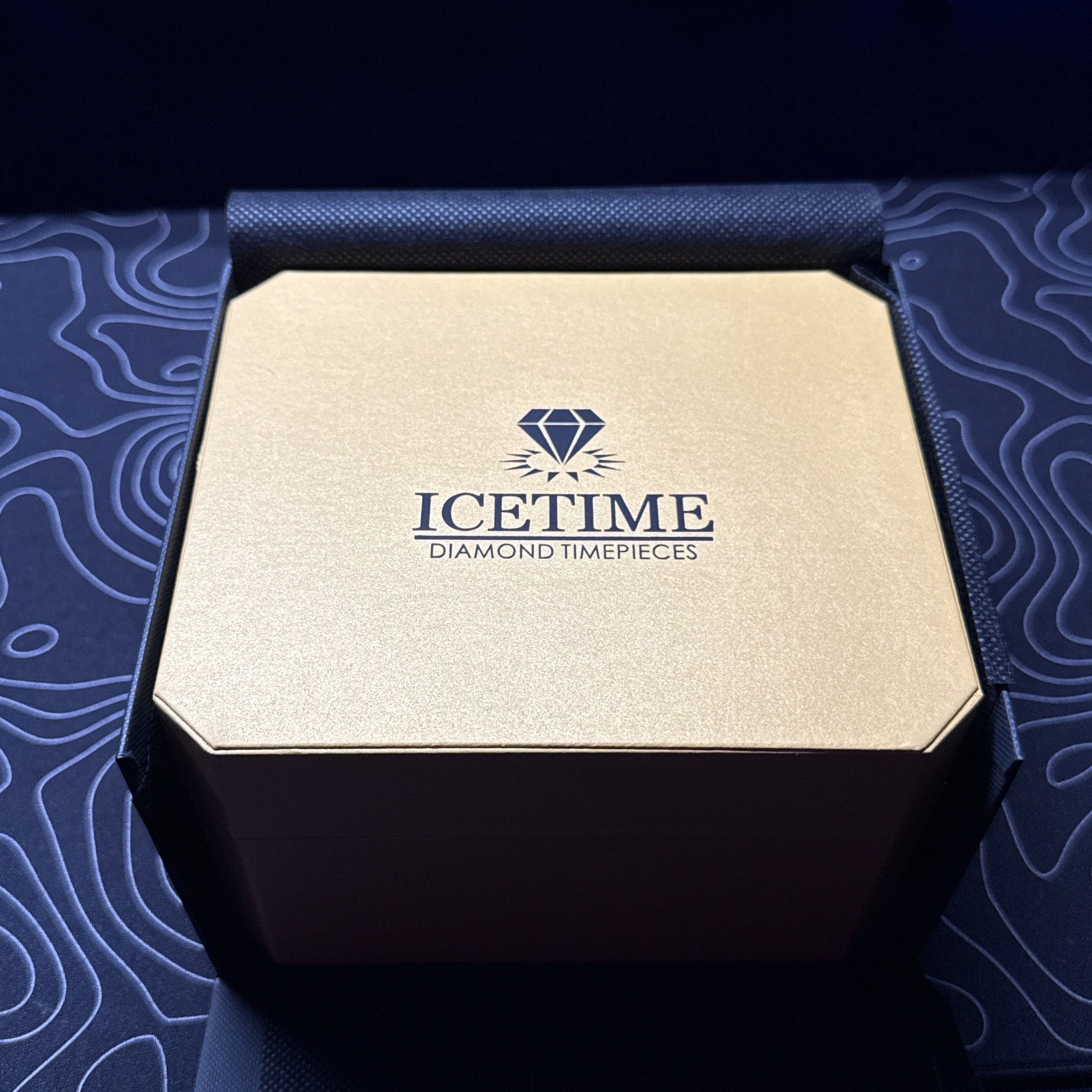 #3 IceTime 33mm Gold Black Dial Steel Ladies Watch 0.10ct Diamonds IT25