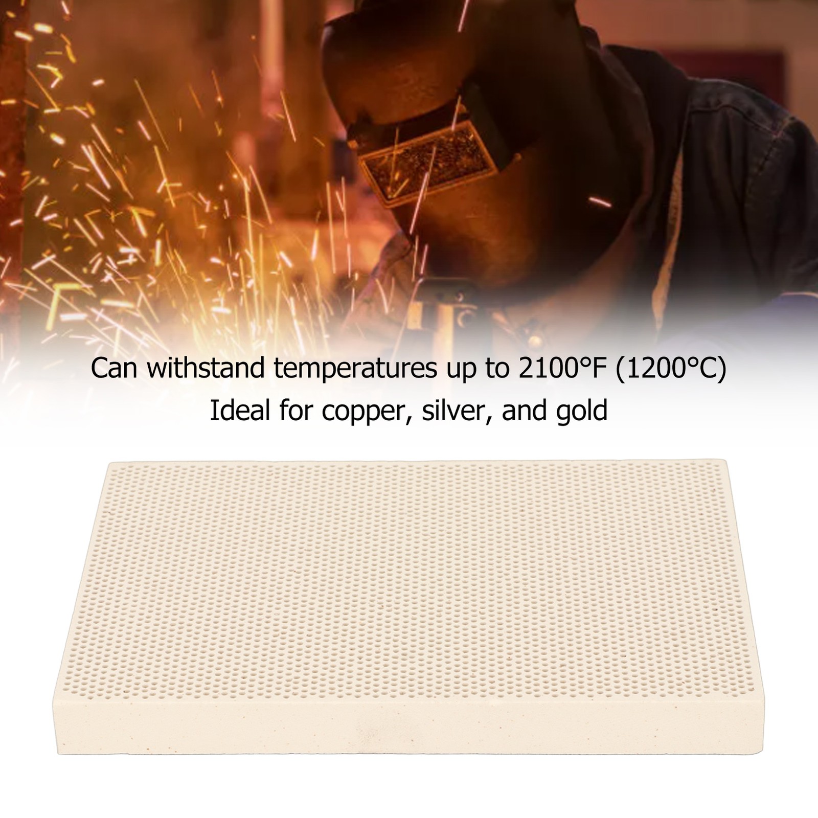 Soldering Block High-Temp Resistant Ceramic For Jewelry Welding Easy To Use