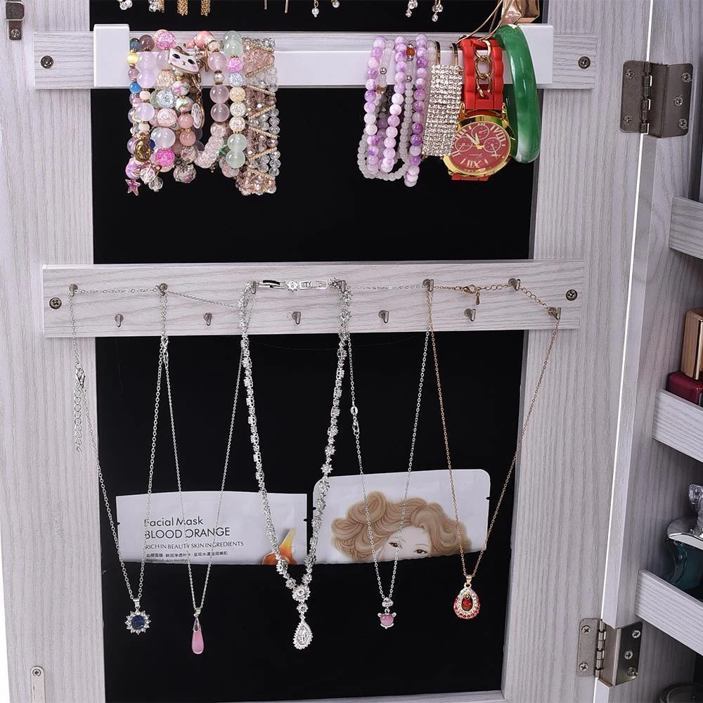 Wall-Mount/Door-Hanging Armoire Lockable Storage Organizer W/ Drawers White